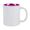 Mug white pink glossy inside