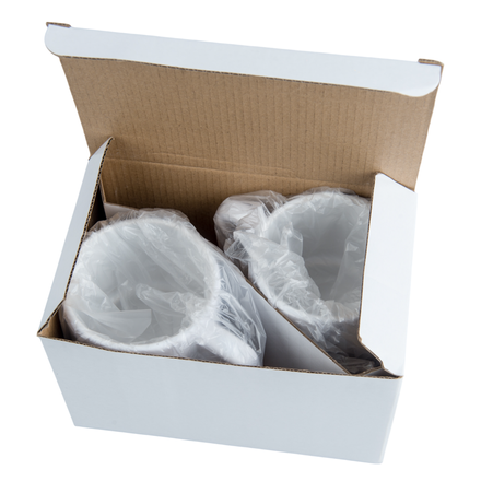 Filiżanka 290 ml matowa  z bambusową podstawką kpl 2 szt