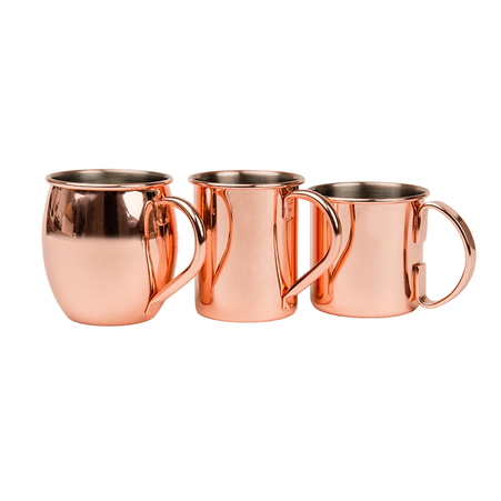 Steel mug 330 ml copper color narrow