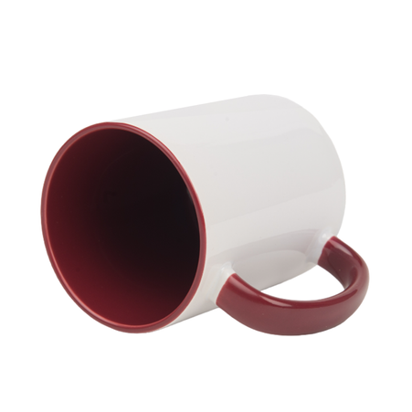 Combo white mug - handle and inside chestnut carton 36 pcs.