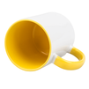 Combo SuperGlaze white mug - yellow handle and inside carton 36 pcs.