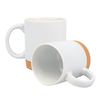 330 ml matte white mug - cork bottom