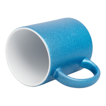 Blue glitter mug