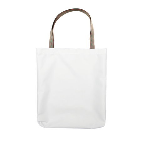 Torba na ramię biała 38x40 cm - uchwyt kolorowy (komplet 10 szt.)