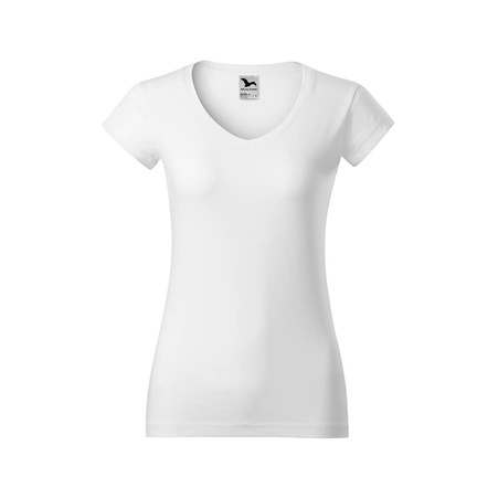 Koszulka bawełniana Malfini FIT V-neck damska biała M