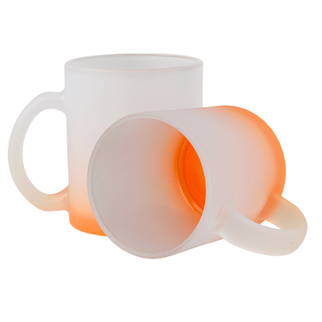 Glass mug frosted gradient orange carton 36 pcs.