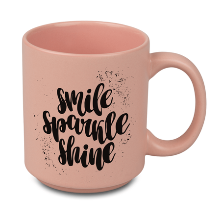 Mug 330 ml light color pink matte carton 36 pcs.