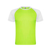 Green short sleeve sports shirt - white S