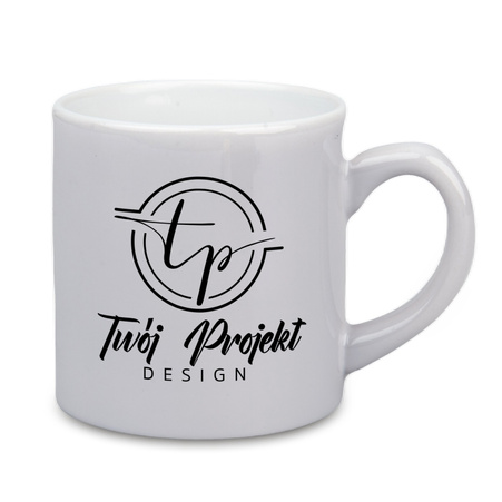 Mug light color mini gray with cardboard box