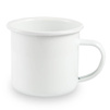 Steel mug - enameled 300 ml white rim