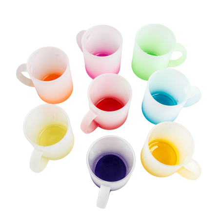 Kubek szklany szroniony gradient granatowy