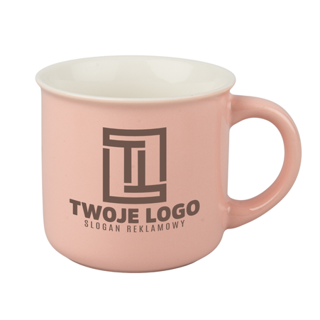 Kubek porcelanowy 360 ml Lukka różowy