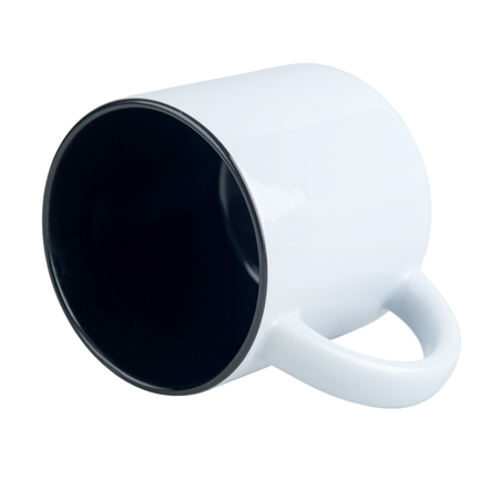 White mug 400 ml wide - inside black