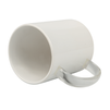 Mug white 330 ml glass handle