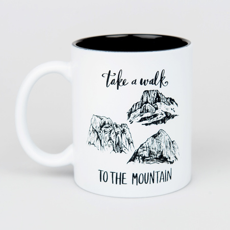 Mug for engraving white matte - inside black