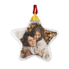 Plastic bauble for a star-shaped photo - gold stopper
