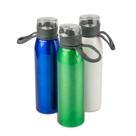 Aluminum bottle 650 ml Fit - blue metallic set of 5 pcs.
