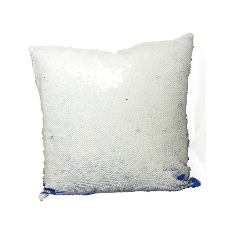Sequin pillowcase - blue/white - sale !