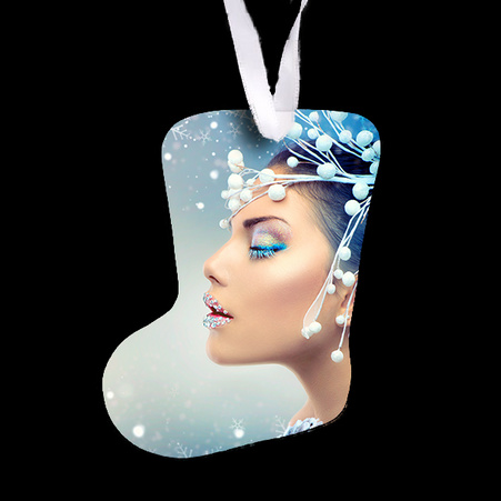 Aluminum decorative ornament Christmas Sock (4448)