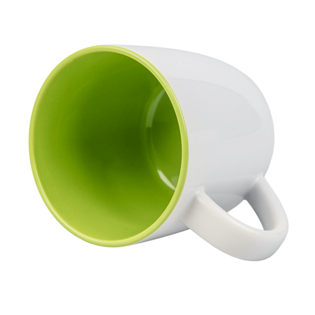 Boston mug for sublimation white - inside light green