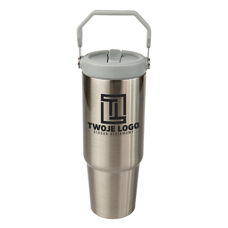 Kubek stalowy Trip 900 ml - srebrny