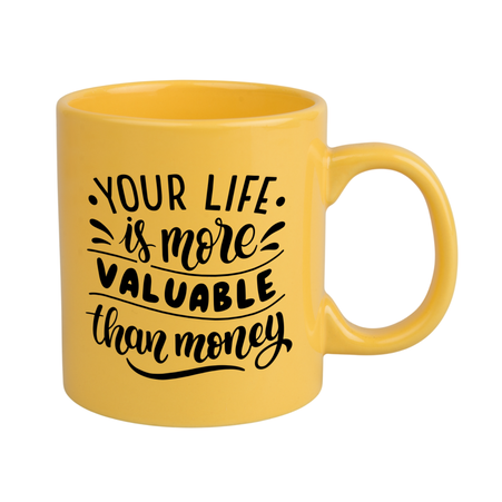 BIG 590 ml mug - yellow carton 36 pcs.