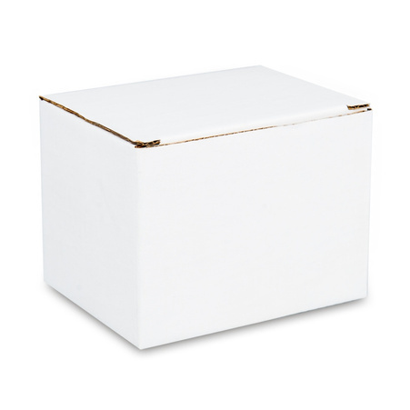 Mini white mug - inner orange with cardboard set of 24 pcs.