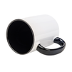 White mug 440 ml Combo - handle and inside black