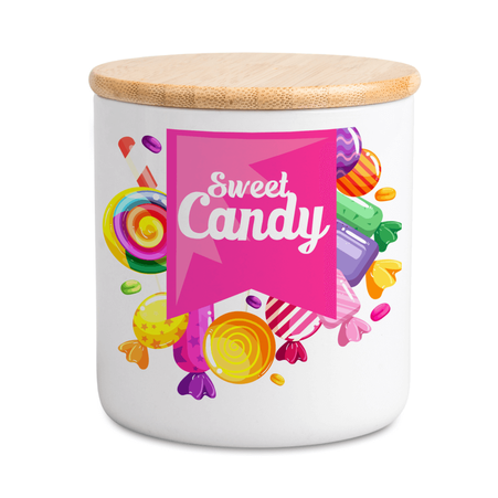 Słoik ceramiczny z bambusową pokrywką