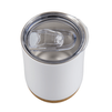 Steel mug 330 ml with cork bottom white