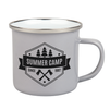 Steel mug - enamel 300 ml, light gray carton 48 pcs.