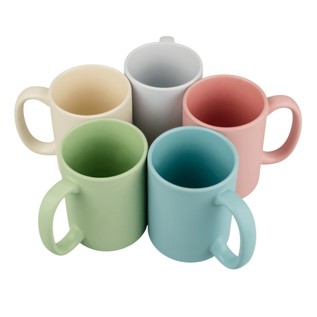 Mug 440 ml matte light color blue carton 36 pcs