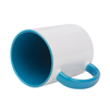 Combo white mug - handle and inside light blue - half pallet 432 pcs.