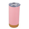 Steel 500 ml thermobottle with cork bottom pink