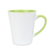 White Latte mug small - inner and ear light green carton 36 pcs.