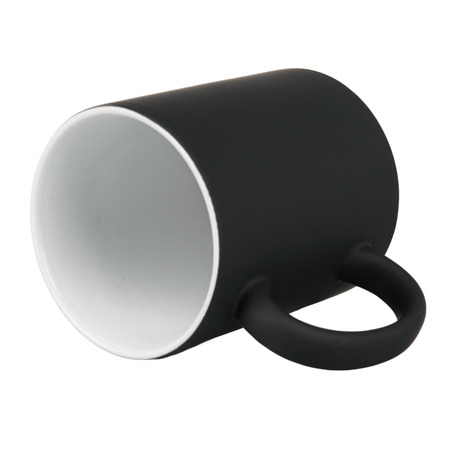 Mug rubberized surface - black