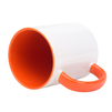 Combo white mug - orange inside and handle - half pallet 432 pcs.