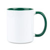 Combo SuperGlaze white mug - handle and inside green