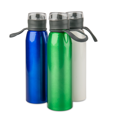 Aluminiowa butla 650 ml Fit - biała komplet 5 szt.