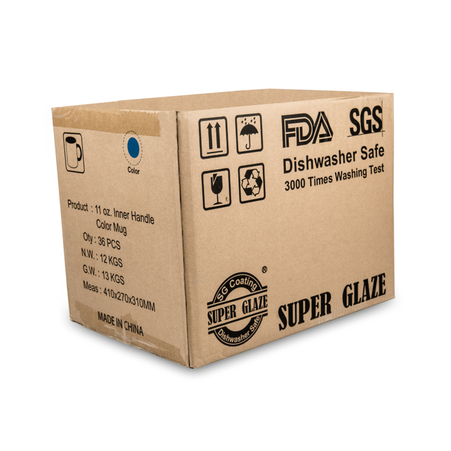 Combo SuperGlaze white mug - chestnut handle and inside