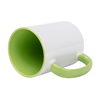 White mug 440 ml Combo - handle and inner light green carton 36 pcs.