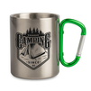 Steel mug 300 ml - green carabiner
