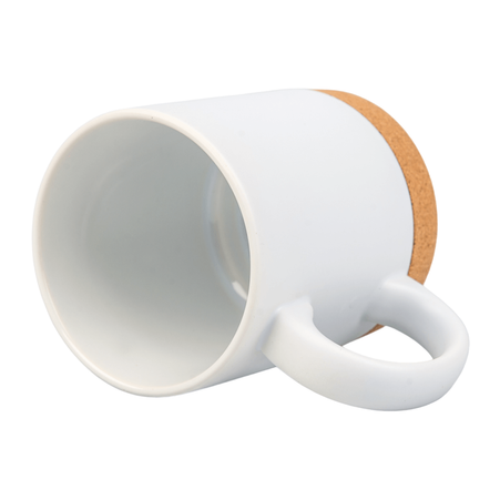 330 ml matte white mug - cork bottom