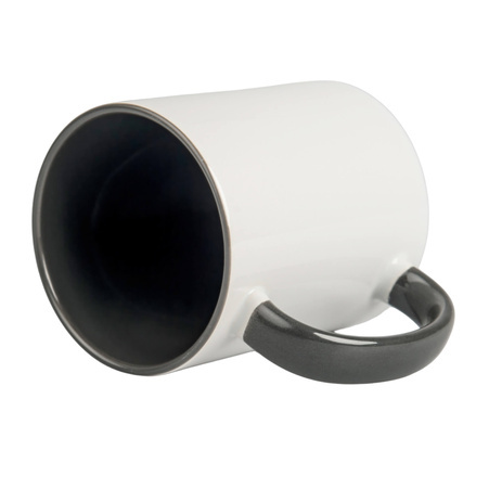 Combo white mug - handle and inside graphite - half pallet 432 pcs