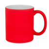 Neon mug rubberized surface - red
