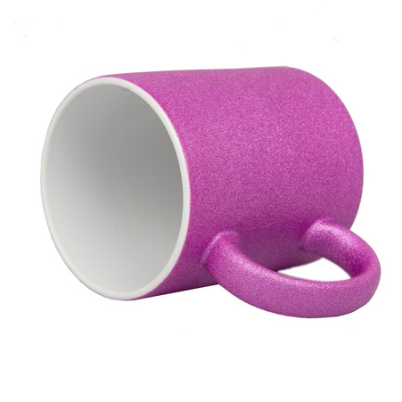 Kubek brokatowy fioletowy