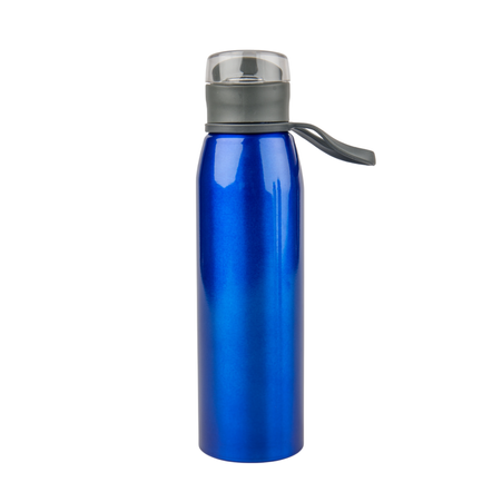 Aluminiowa butla 650 ml Fit - niebieska metalic komplet 5 szt.