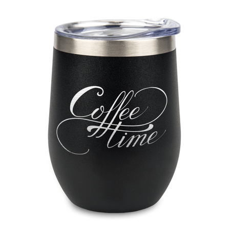 Kubek stalowy do graweru Wine Cup - czarny