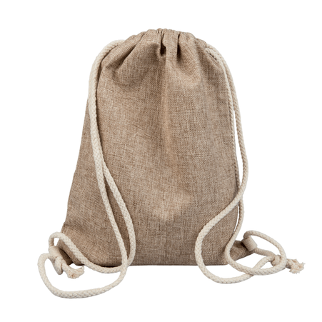 Linen backpack-bag 30x40 cm - dark beige
