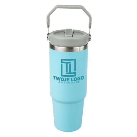 Trip 900 ml steel mug engraved/UV - light blue